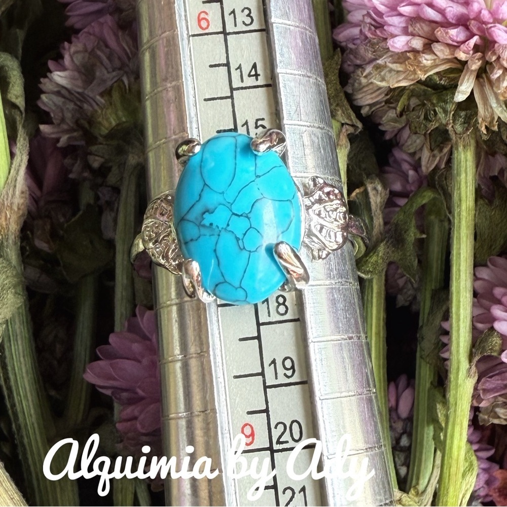 Turquoise silver ring - Picture 1 of 1